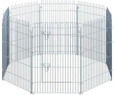 Pawhut Metalinė sulankstoma tvorelė augintiniams, šuniukų aptvaras 63x91 cm