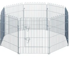 Pawhut Metalinė sulankstoma tvorelė augintiniams, šuniukų aptvaras 63x76 cm