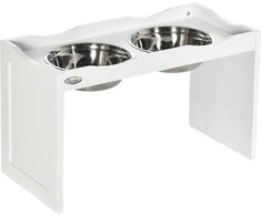 Pawhut Paaukštintas dubuo šunims, 2 x 2 litrų nuimamas nerūdijančio plieno dubuo šunims