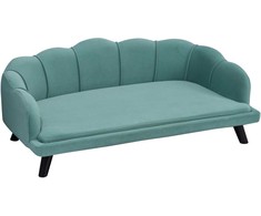 Pawhut Paaukštintas šuns guolis, augintių sofa - žalia, 98,5x60,5x35,5 cm