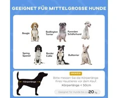 PawHut Pet Bed Lauko baldakimas Padidintas tinklelis UV apsauga Tamsiai mėlyna Vidutinio dydžio šunys