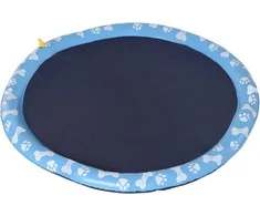 PawHut Splash Sprinkler Pad 150 cm purškiamo vandens žaidimų kilimėlis šunims, vandens purkštuvas, neslidus, lauko, PVC, mėlynas