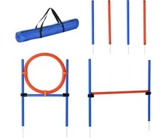 Pawhut Šunų agility treniruočių įranga 3 in 1 šunų sporto treniruočių aikštelė