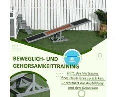 "PawHut" šunų sūpynės "Agility" sūpynės medinis šuniukų žaislas agility treniruočių sportas dideliems šunims 180 x 30 x 30 cm