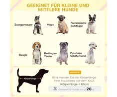 "PawHut" šunų veislynas šuns namelis su balkonu, paaukštintas mažų gyvūnų namelis su laiptais, langu, šunų urvas mažiems ir vidutinio dydžio šunims, eglės mediena, geltonas, 121 x 77 x 78 cm