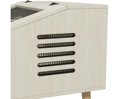 PawHut terariumas ropliams, 140 l roplių šėrimo dėžė su grūdinto stiklo langais, dangčiu, kojomis, roplių veisimo dėžė varliagyviams, vorams, ąžuolo spalvos, 100 x 50 x 60 cm