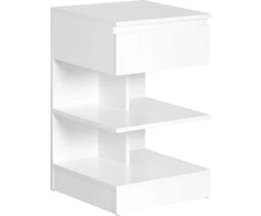 Sobuy Naktinis staliukas su 1 stalčiumi, Naktinis staliukas baltas FBT49-W