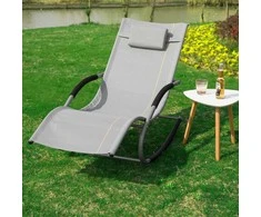 Sobuy ,Supamasis krėslas, Lauko kėdė, Lauko baldai, pilkos spalvos, Patikrinta 150 kg, OGS28-HG