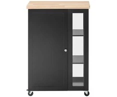 Sobuy virtuvės sala ant ratukų Riedantis vežimėlis Sandėliavimo spinta FKW75-SCH