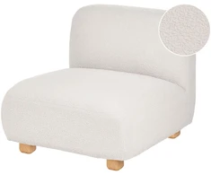 Sofa Beliani 1 vietos modulis AMLI, kreminės baltos spalvos Boucle audinys