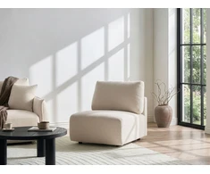 Sofa Beliani 1 vietos modulis MESNALI Boucle, balkšvas