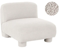 Sofa Beliani 1 vietos modulis MJALBI, kreminė balta, Boucle