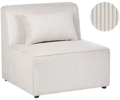 Sofa Beliani 1 vietos sofos modulis LEMVIG smėlio spalvos velvetas