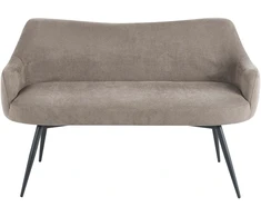 Sofa Beliani 2 vietų valgomojo suoliukas ARENDAL smėlio ir pilkos spalvos