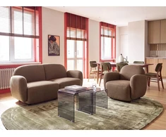 Sofa Beliani 3 vietų poilsio baldų komplektas JULE, rudas