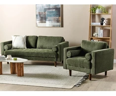 Sofa Beliani 4 vietų poilsio baldų komplektas NURMO tamsiai žalias