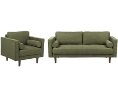 Sofa Beliani 4 vietų poilsio baldų komplektas NURMO tamsiai žalias