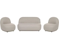 Sofa Beliani 4 vietų poilsio baldų komplektas LOVBERG, smėlio spalvos