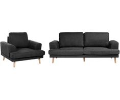 Sofa Beliani 4 vietų poilsio baldų komplektas KILDAL juodas