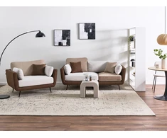 Sofa Beliani 4 vietų svetainės baldų komplektas BOLGA, rudas