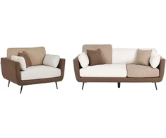 Sofa Beliani 4 vietų svetainės baldų komplektas BOLGA, rudas