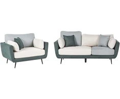 Sofa Beliani 4 vietų svetainės baldų komplektas BOLGA žalias