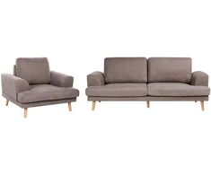 Sofa Beliani 4 vietų svetainės komplektas KILDAL, rudas