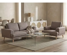 Sofa Beliani 4 vietų svetainės komplektas KILDAL, rudas