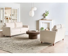 Sofa Beliani 5 asmenų svetainės baldų komplektas MARE Boucle smėlio spalvos