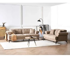 Sofa Beliani 5 vietų minkštų baldų komplektas SKIVE šviesiai rudas