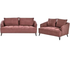 Sofa Beliani 5 vietų minkštų baldų komplektas HOBRO bordo spalvos