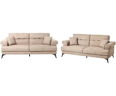 Sofa Beliani 5 vietų minkštų baldų komplektas SKIVE šviesiai rudas