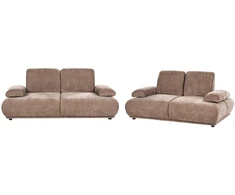 Sofa Beliani 5 vietų poilsio baldų komplektas NACKA, šenilinis audinys, rudas