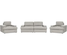 Sofa Beliani 5 vietų poilsio baldų komplektas ALLA, šviesiai pilkas