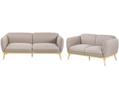 Sofa Beliani 5 vietų poilsio baldų komplektas LJUNG šviesiai rudas
