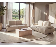 Sofa Beliani 5 vietų poilsio baldų komplektas NACKA Boucle, smėlio spalvos