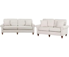 Sofa Beliani 5 vietų poilsio komplektas GINNERUP, šviesiai smėlio spalvos