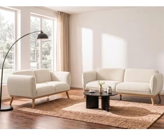 Sofa Beliani 5 vietų svetainės baldų komplektas LJUNG, boucle audinys, šviesiai smėlio spalvos
