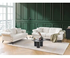 Sofa Beliani 5 vietų svetainės baldų komplektas SKIVE, boucle, baltas