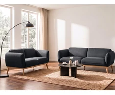 Sofa Beliani 5 vietų svetainės baldų komplektas LJUNG, juodas