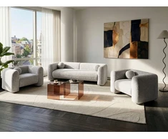 Sofa Beliani 5 vietų svetainės baldų komplektas LEIREN, smėlio spalvos