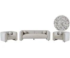 Sofa Beliani 5 vietų svetainės baldų komplektas LEIREN, smėlio spalvos