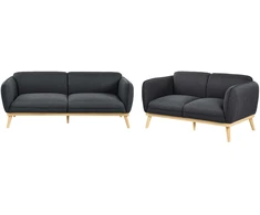 Sofa Beliani 5 vietų svetainės baldų komplektas LJUNG, juodas