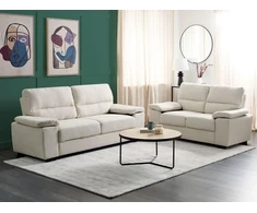 Sofa Beliani 5 vietų svetainės baldų komplektas VOGAR šviesiai smėlio spalvos