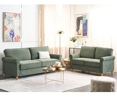 Sofa Beliani 5 vietų svetainės baldų komplektas RONNEBY, tamsiai žalias velvetas