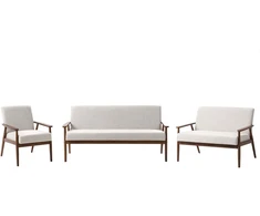 Sofa Beliani 6 asmenų poilsio baldų komplektas ESRUM tamsiai ruda / pilka