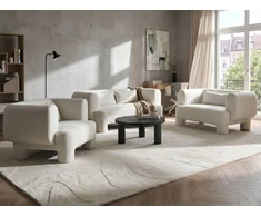Sofa Beliani 6 asmenų svetainės baldų komplektas HOGBO baltas