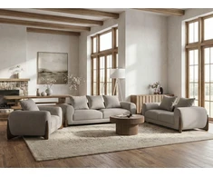 Sofa Beliani 6 vietų poilsio baldų komplektas VINLIDEN smėlio ir rusvos spalvos
