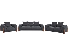 Sofa Beliani 6 vietų poilsio baldų komplektas VINLIDEN, juodas