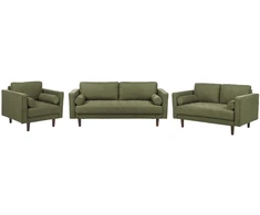 Sofa Beliani 6 vietų poilsio komplektas NURMO tamsiai žalias